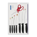 Set cuchillos acero inoxidable más tijera