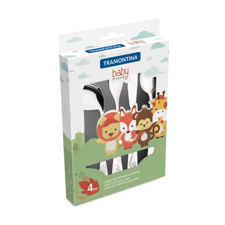 Cubiertos infantiles Tramontina 4 piezas Baby Friends - Napoles Novedades