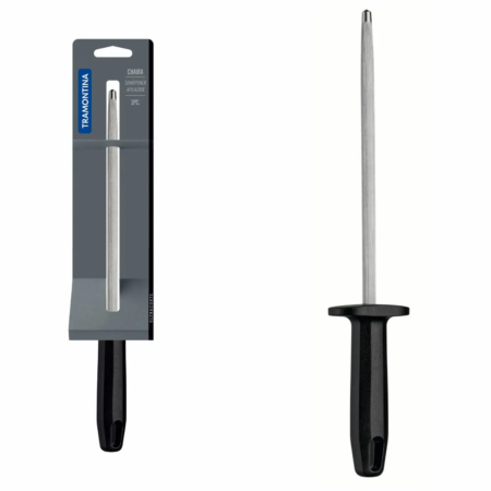 Chaira afilador Tramontina acero al carbón cromado 32,5cm - Napoles Novedades